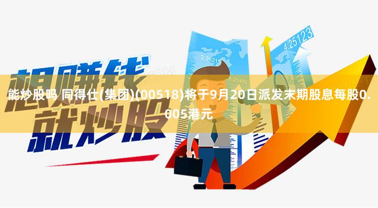 能炒股吗 同得仕(集团)(00518)将于9月20日派发末期股息每股0.005港元
